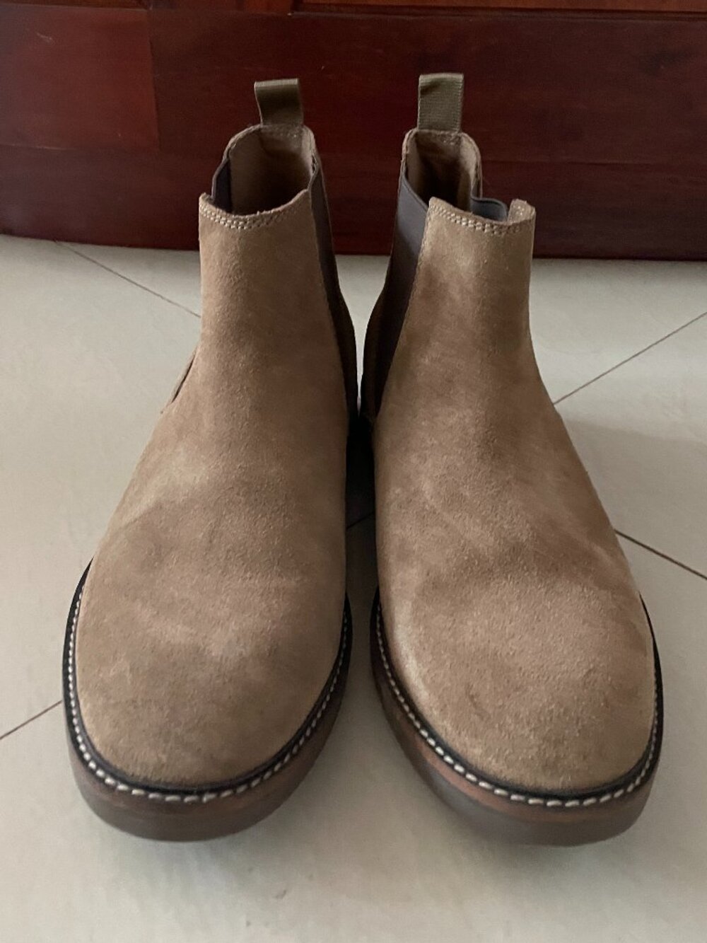 Clarks Paulson Up Olive Suede Chelsea Boots M 10.5